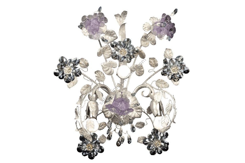 Mechini / Wall Lights / Coloured Bohemian Crystal and Murano Glass A539/3 Bis