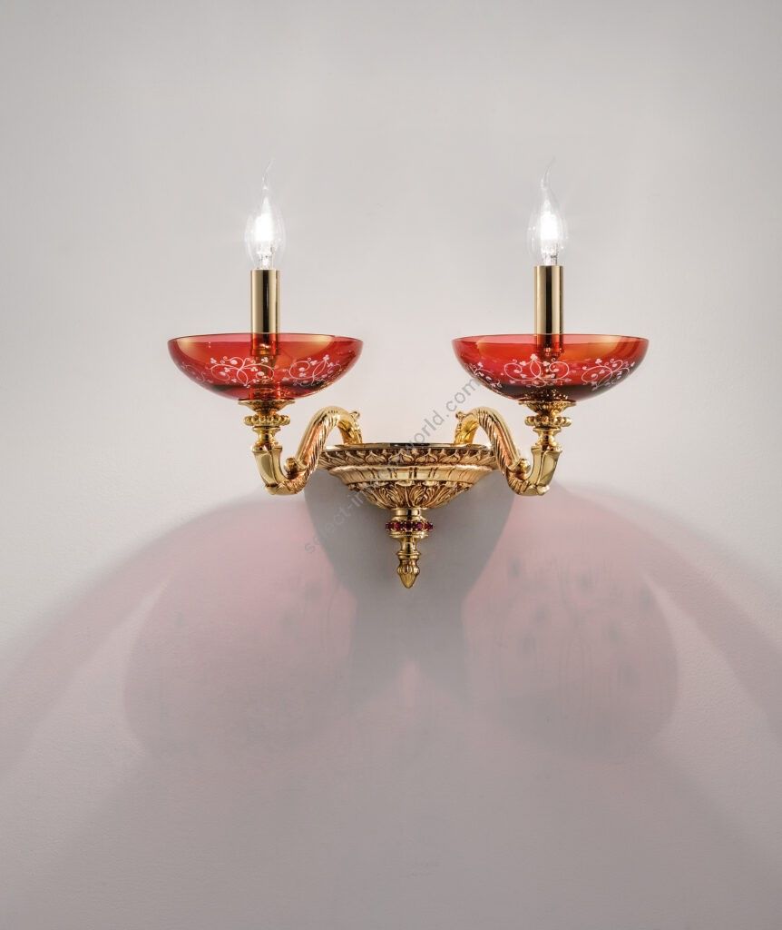 Euroluce Lampadari / Wall Sconces / Aida A2 Rubino