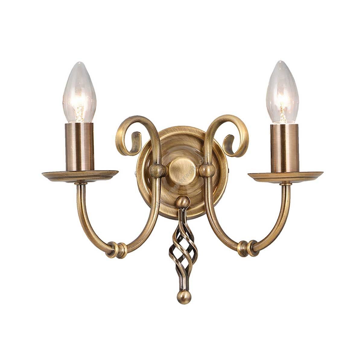 Elstead Lighting / Wall Lights / Artisan 2 Aged Brass