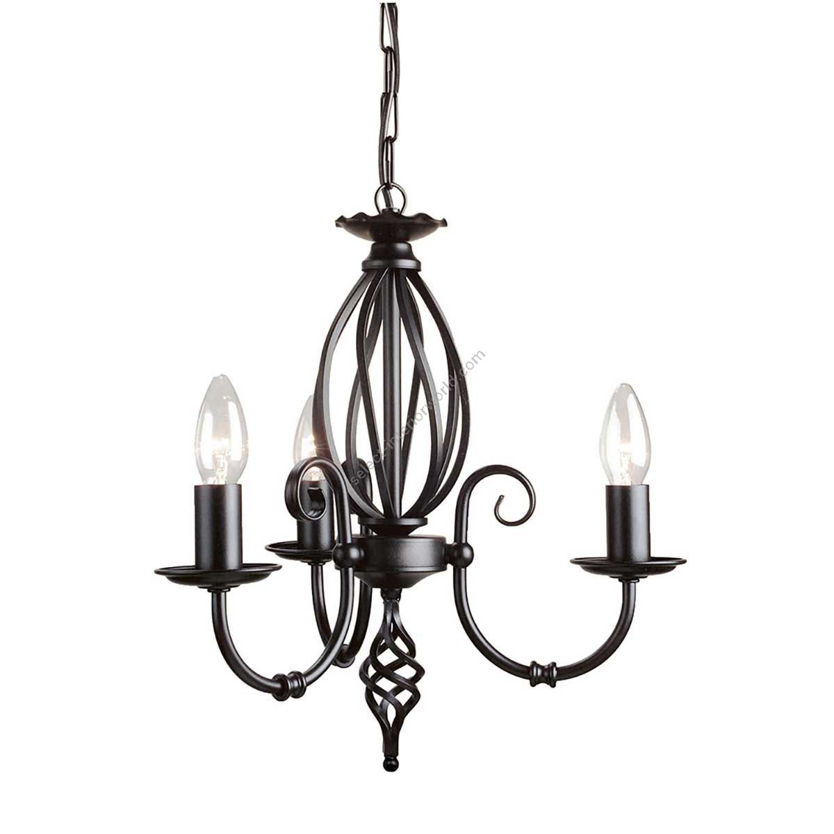 Elstead Lighting / Chandeliers / Artisan 3 Black