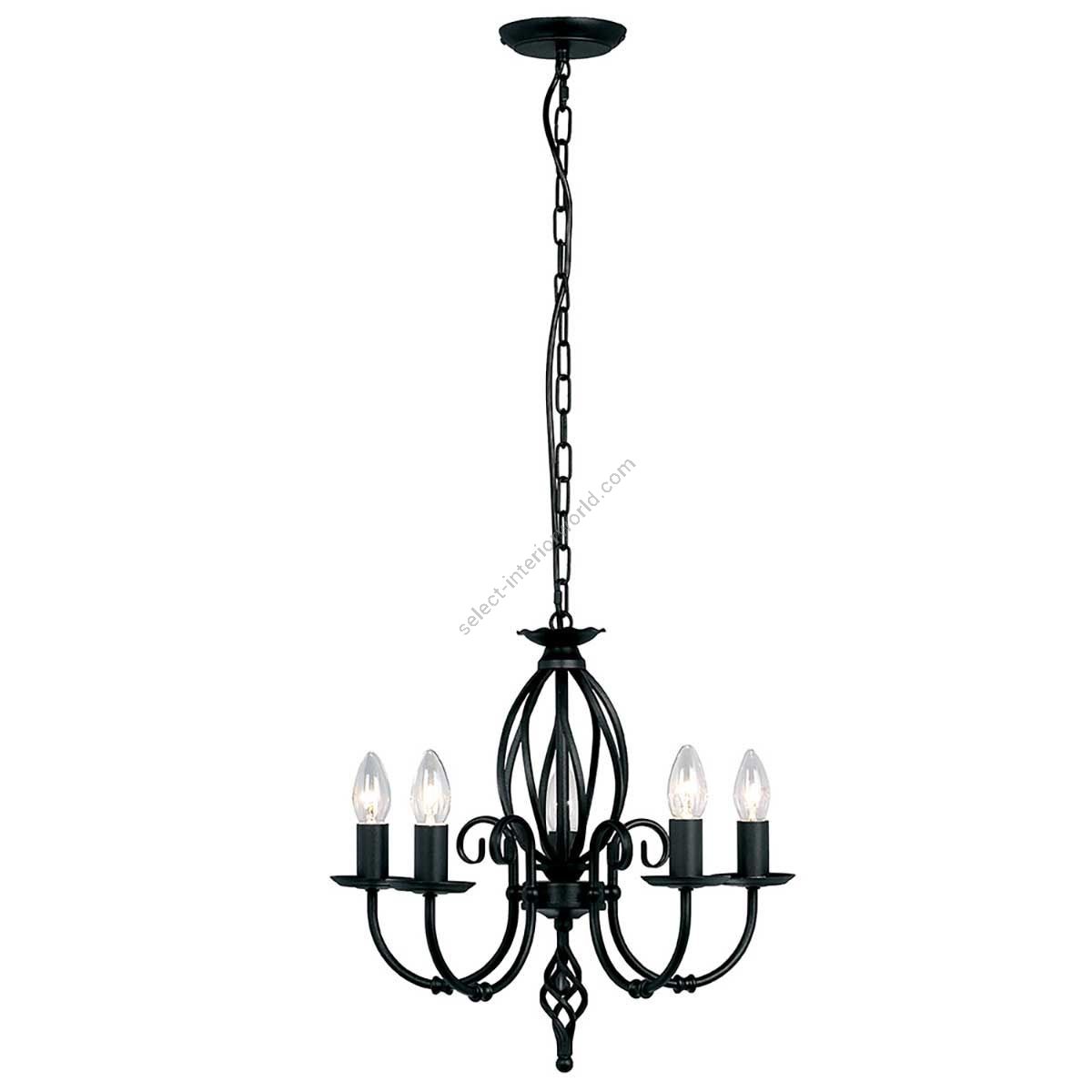 Elstead Lighting / Chandeliers / Artisan 5 Black