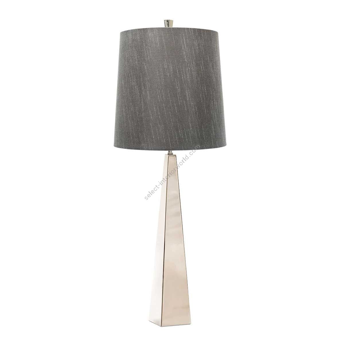 Elstead Lighting / Table Lamps / Ascent Polished Nickel with Dark Grey Shade