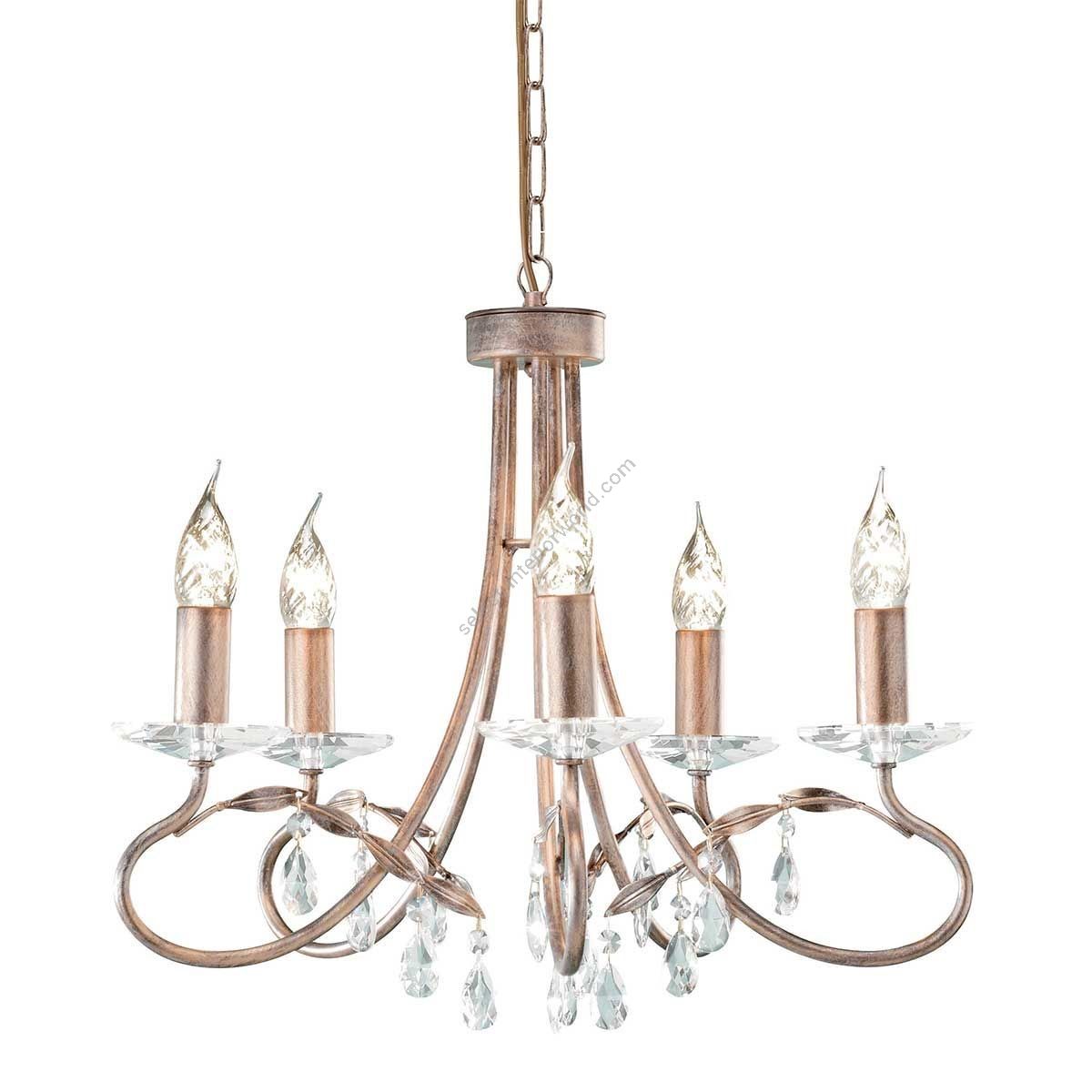 Elstead Lighting / Chandeliers / Christina 5 Silver & Gold Patina