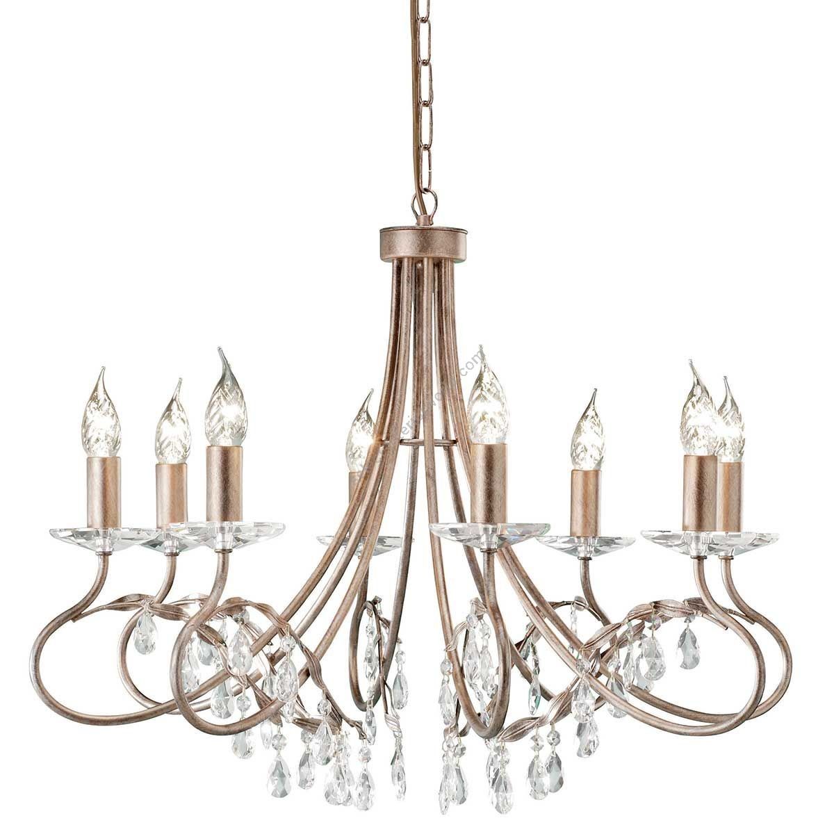 Elstead Lighting / Chandeliers / Christina 8 Silver & Gold Patina