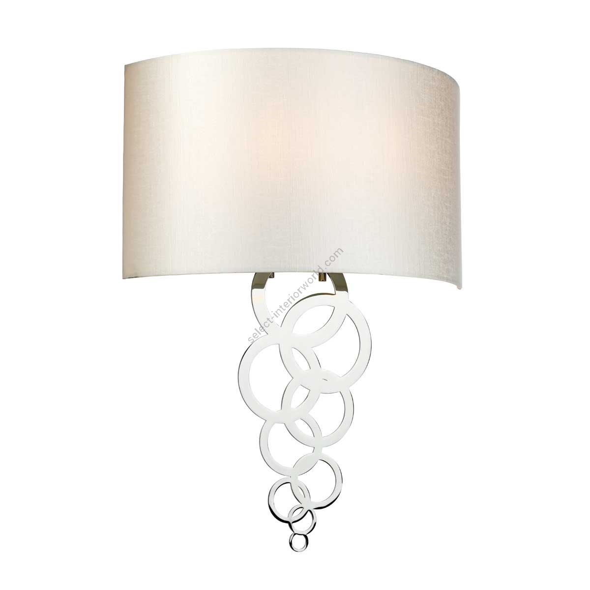 Elstead Lighting / Wall Lights / Curtis Large 2 Polished Chrome with Ivory Faux Silk Shade
