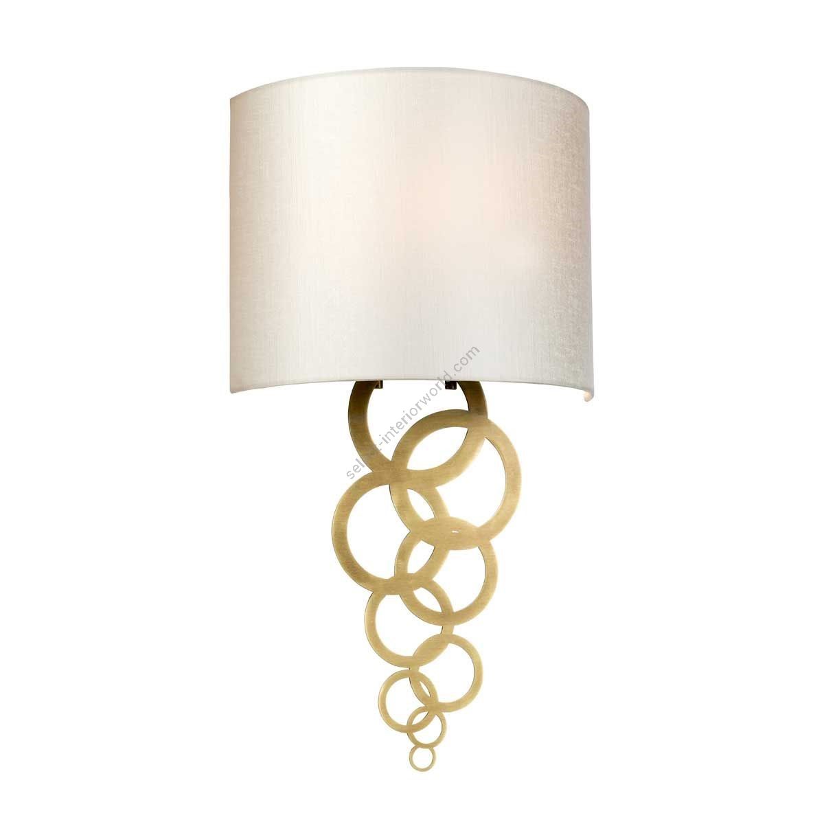 Elstead Lighting / Wall Lights / Curtis Medium Aged Brass with Ivory Faux Silk Shade
