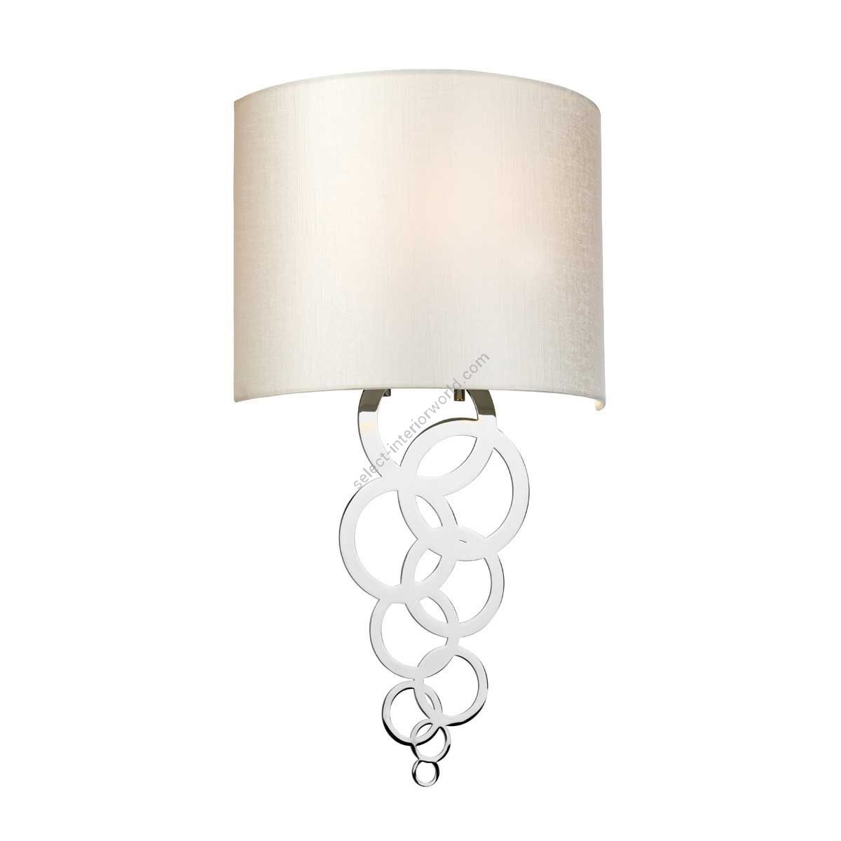 Elstead Lighting / Wall Lights / Curtis Medium Polished Chrome with Ivory Faux Silk Shade