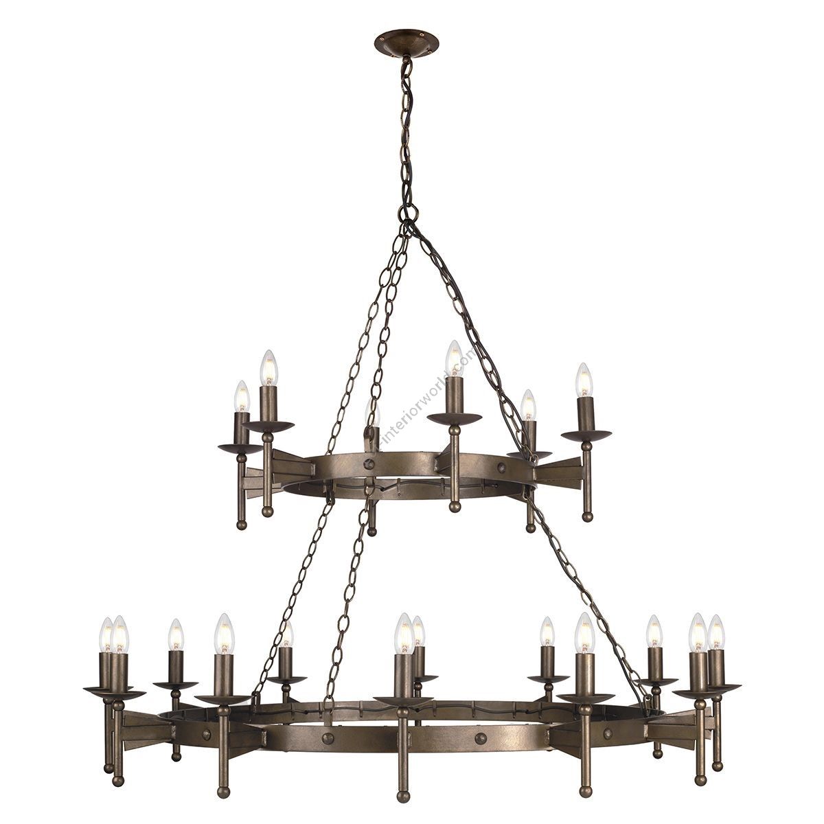 Elstead Lighting / Chandeliers / Cromwell 18 Light Chandelier - Old Bronze