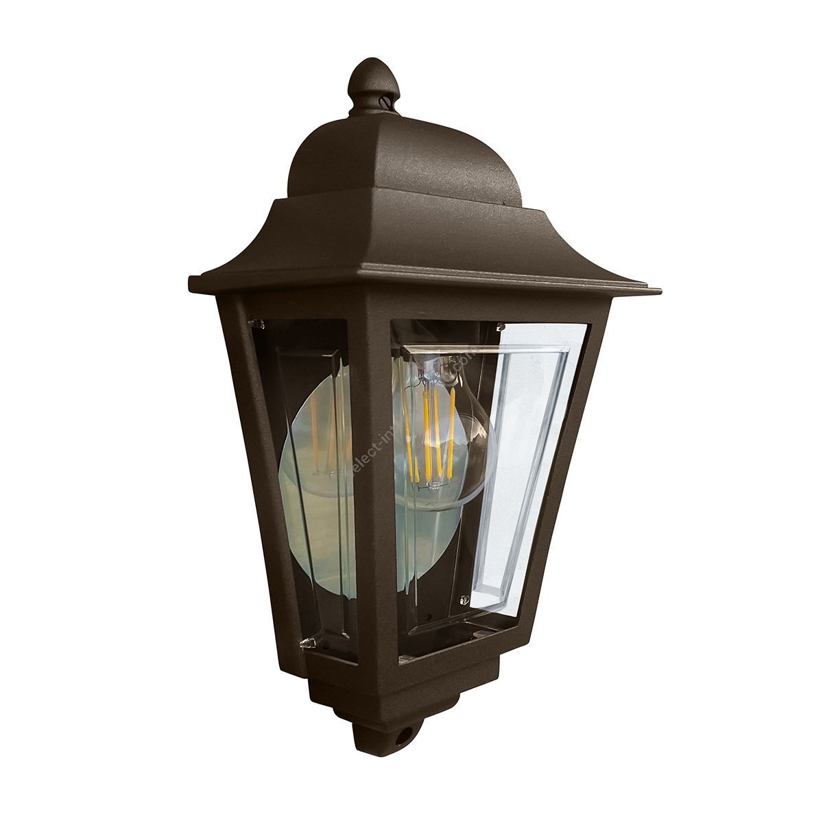Elstead Lighting / Outdoor Wall Lights / Deco Lane 1lt Half Lantern Bronze