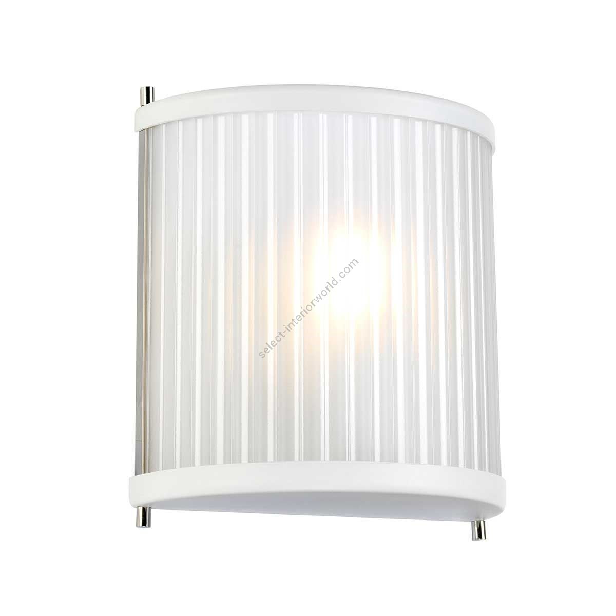 Elstead Lighting / Wall Lights / Corona White Satin Painted & Polished Nickel