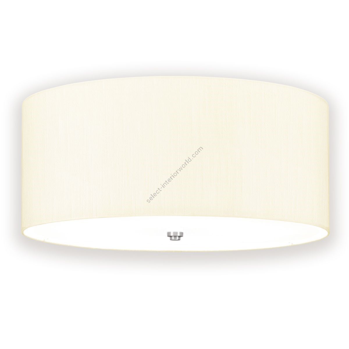 Elstead Lighting / / Fletcher 22"" Flush - Polished Chrome with Ivory Shade