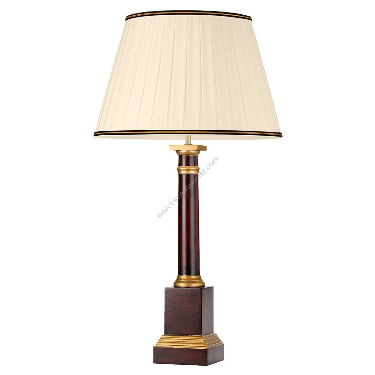 Elstead Lighting / Table Lamps / Louviers 1 Oxblood and Gold