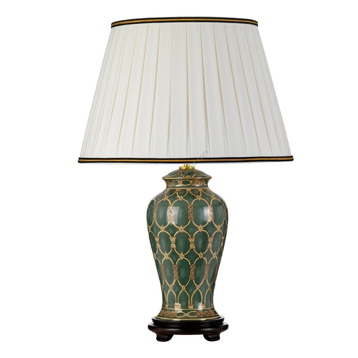 Elstead Lighting / Table Lamps / Sashi 1 Green with Gold