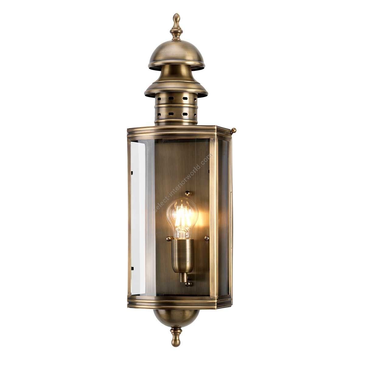 Elstead Lighting / Outdoor Wall Lights / Downing Street Lantern Aged Brass