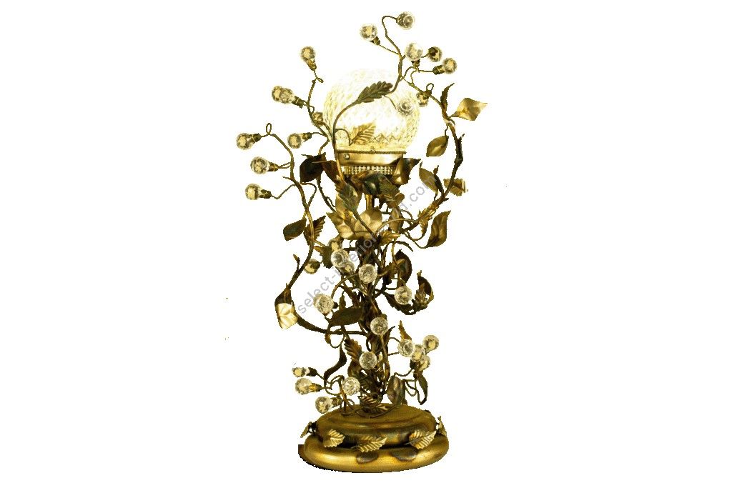 Mechini / Table Lamps / Clear Bohemian Crystal & Crystal Round Lampshades F319/1