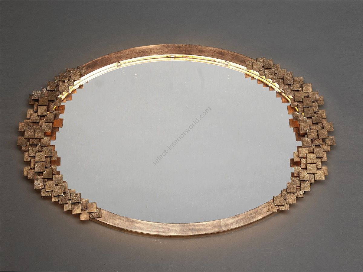 Officina Ciani / Wall Mirrors / Oval in Cast Bronze HF2019MI Dama