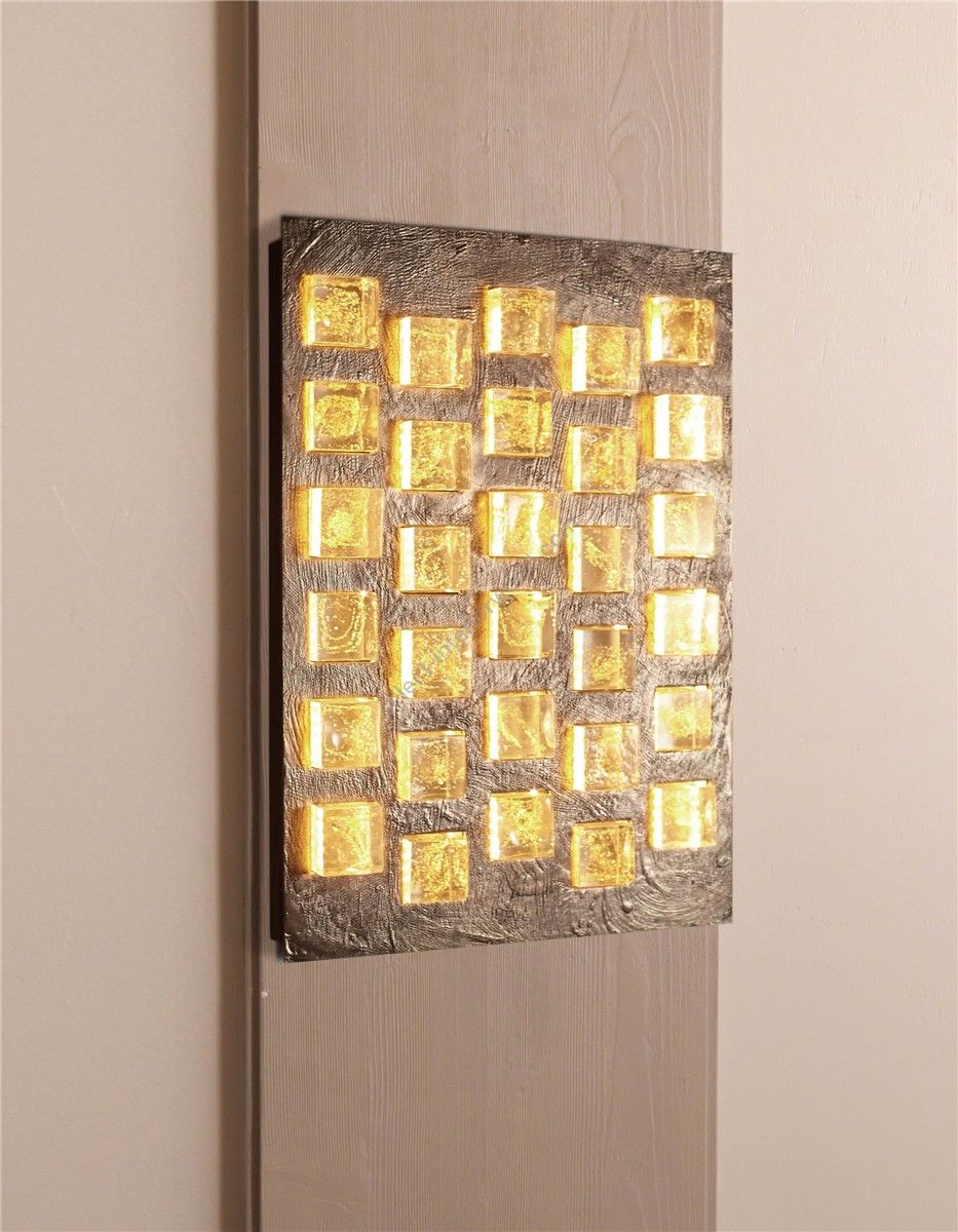 Officina Ciani / Wall Sconces / Bronze with Glass Cube HL1075WA Dama