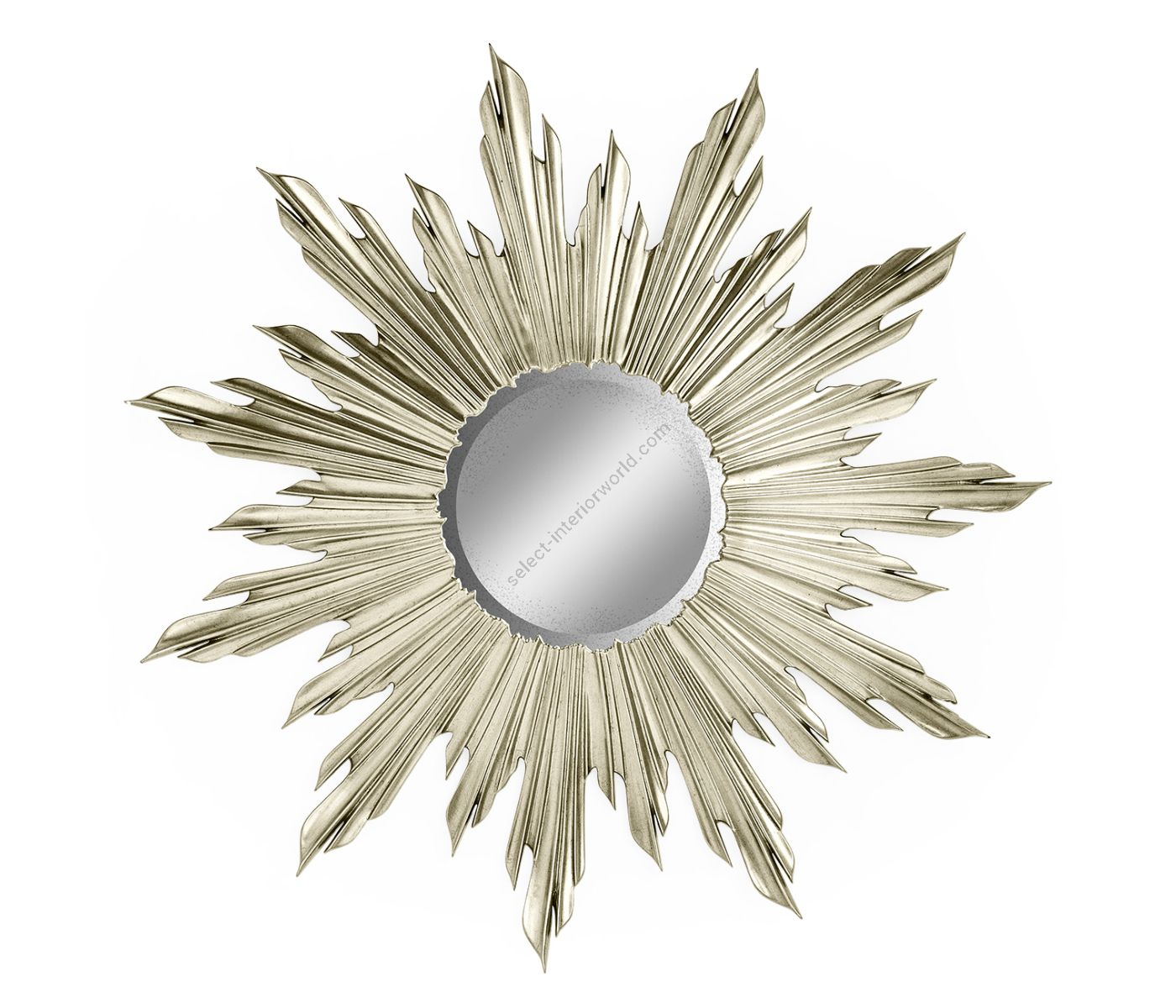 Jonathan Charles Fine Furniture / Small Silver Sunburst Mirror / 494468-SIL