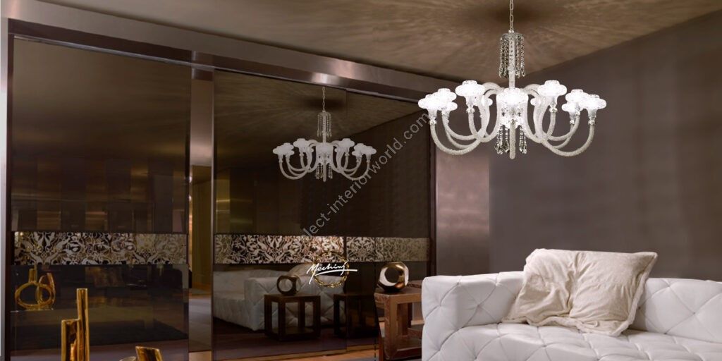 Mechini / Chandeliers / Wrought Iron with Clear Bohemian Crystal L-Flying/13