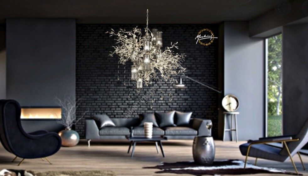 Mechini / Chandeliers / Clear and Coloured Bohemian Crystal L-MEK10/10