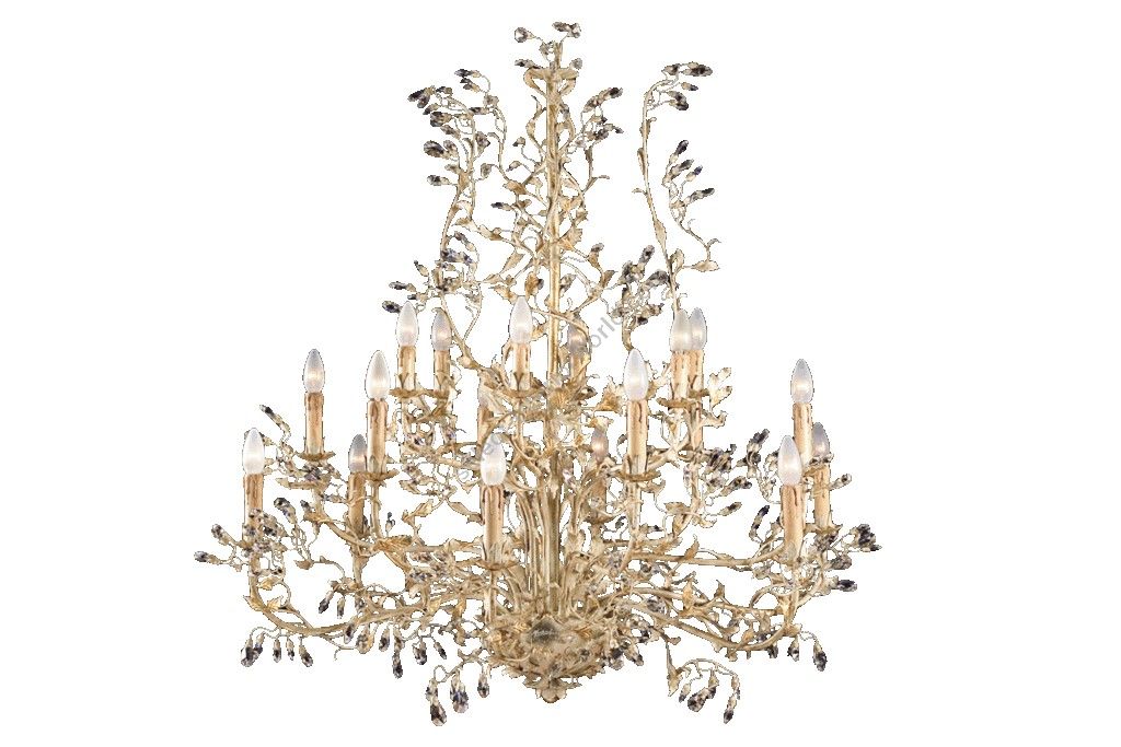 Mechini / Chandeliers / Wrought Iron with Clear Bohemian Crystal L202/18 MH