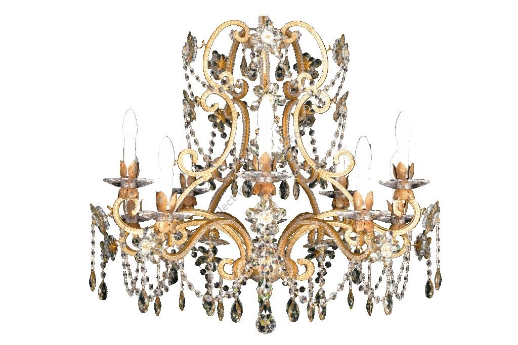 Mechini / Chandeliers / Bohemian Crystal and Clear Pearl Banding L269/10