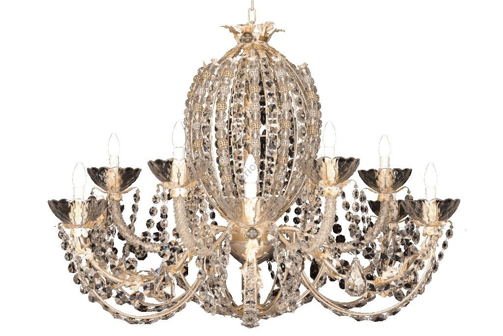 Mechini / Chandeliers / Clear Bohemian Crystal and Clear Pearl Banding L293/12