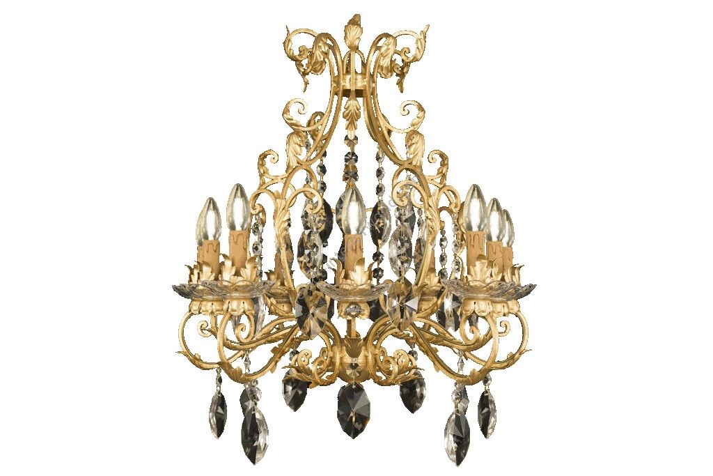 Mechini / Chandeliers / Wrought Iron with Clear Bohemian Crystal L317/10