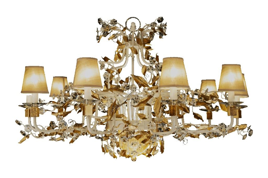 Mechini / Chandeliers / Wrought Iron with Clear Bohemian Crystal L333/10