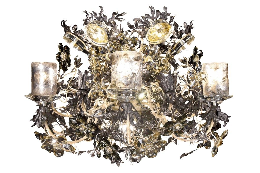 Mechini / Chandeliers / Clear and Coloured Bohemian Crystal L334/14 MH