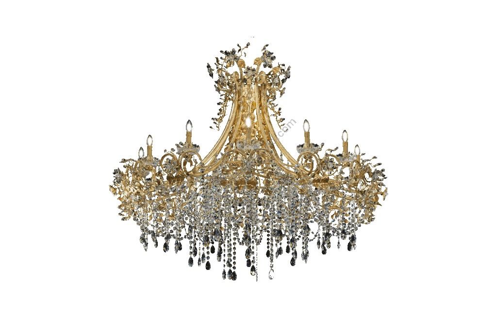 Mechini / Ceiling Lights / Clear and Coloured Bohemian Crystal 15 Lights L800/15