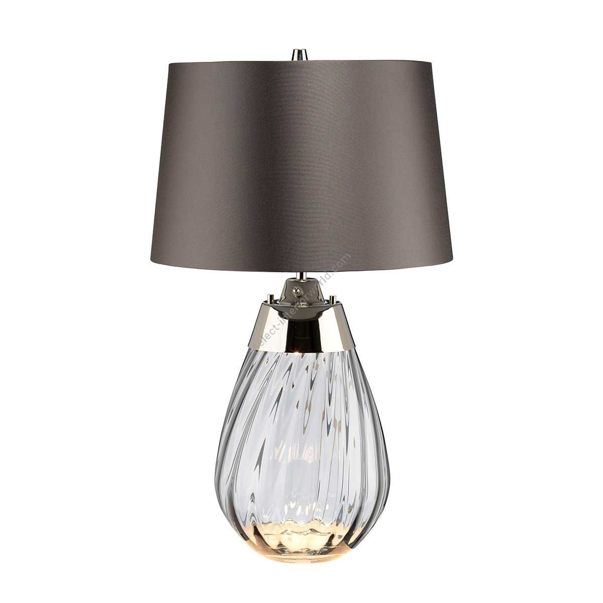 Elstead Lighting / Table Lamps / Lena Small Smoke-tinted Glass & Slate Shade