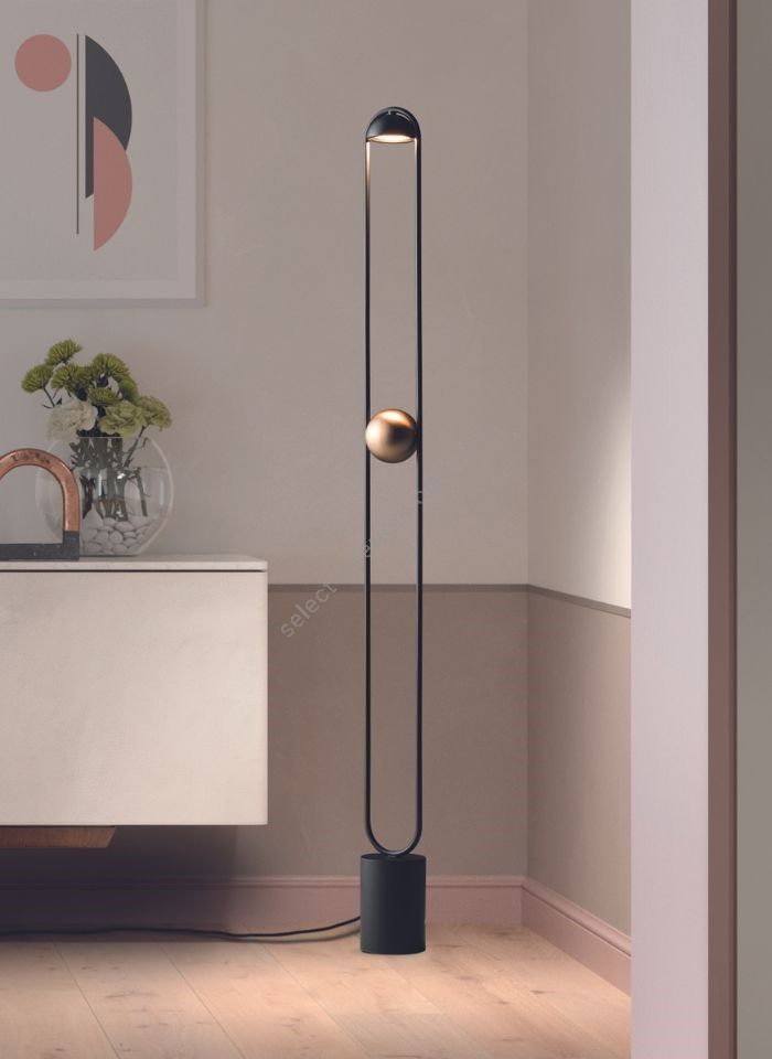 Masiero / Floor Lamps / Luppiter Stl 1 11 Metal Sphere