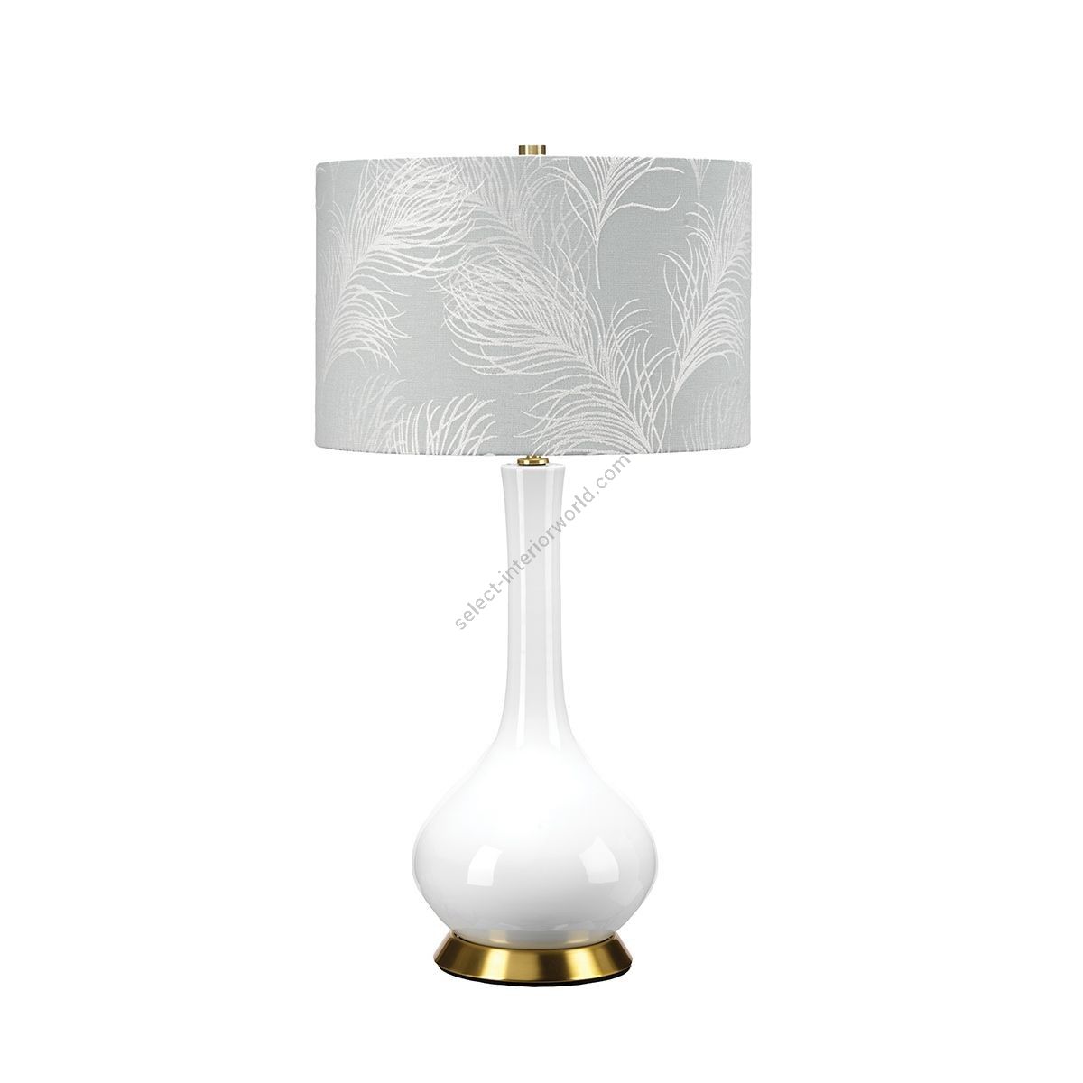 Elstead Lighting / Table Lamps / Milo 1 Aged Brass & White & Blue
