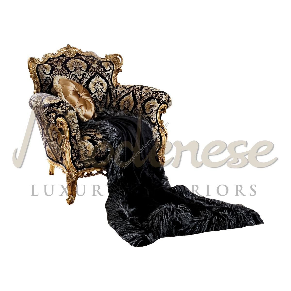 Modenese Luxury Interiors / Armchair / Baroque Upholstered 12417