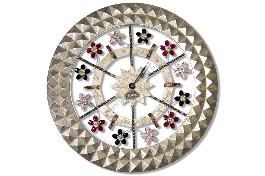 Mechini / Wall Clocks / Wrought Iron with Wood Frame Orologio Tondo