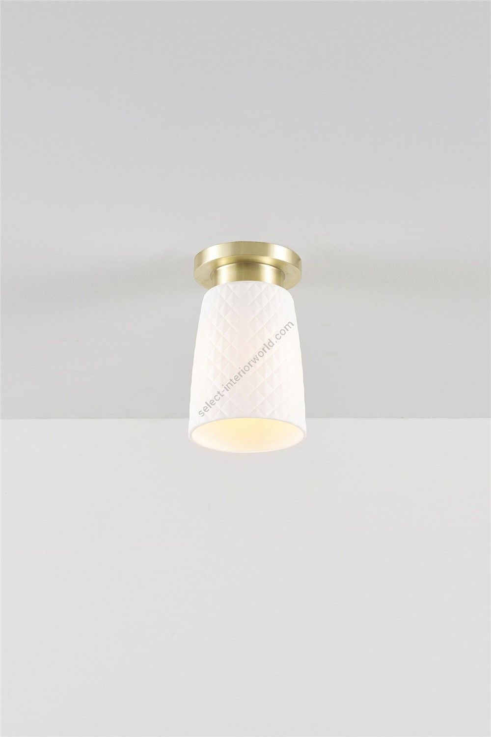 Original Btc / Semi-Flush Mounts / Oxford 1 Bone China Ceiling Light