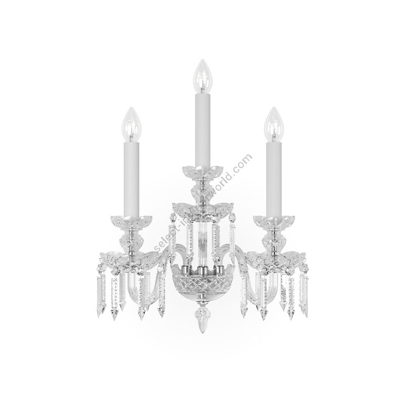 Preciosa / Exquisite Wall Sconce Three Candles / Historic Design Rudolf M