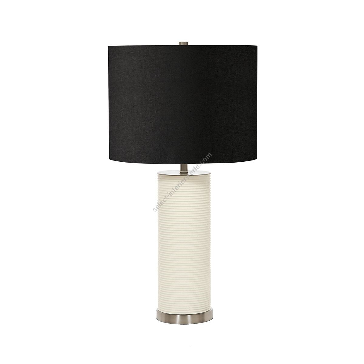 Elstead Lighting / Table Lamps / Ripple 1 White with Black Shade