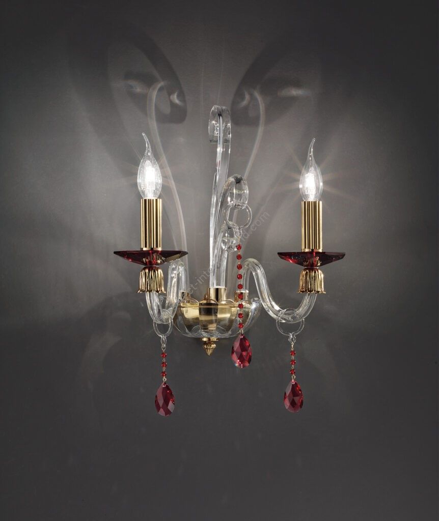 Euroluce Lampadari / Wall Sconces / Rubino Alicante A2