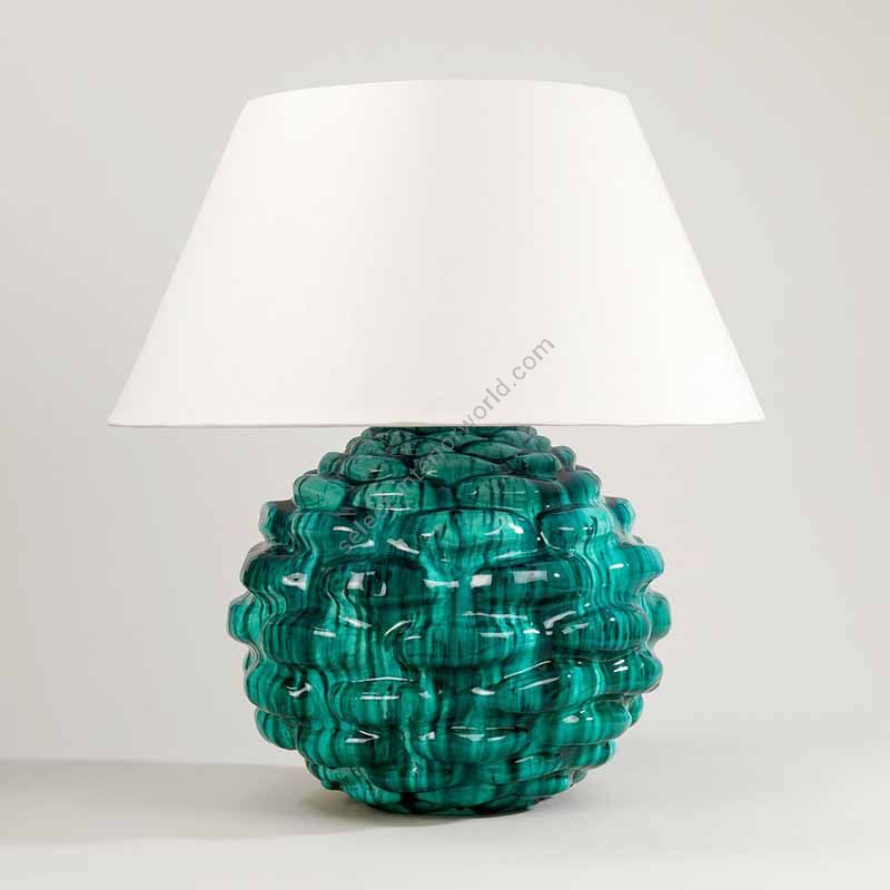 Mimizan Ceramic Vase Tc0055, Ceramic Vase Teal Table Lamp