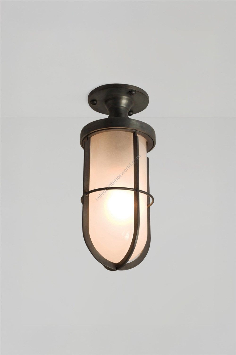 Original Btc / Semi-Flush Mounts / Weatherproof Ship's Well Glass Ceiling Light 7204