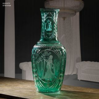 Italian Luxury Lighting / Vases / Green Crystal 76 cm 010322TV