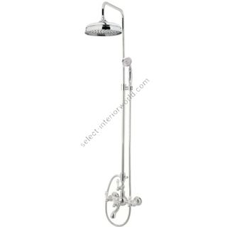 Bronces Mestre / Shower Sets / Bath shower set with column and porcelain handles 035016.MC0.50