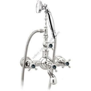 Bronces Mestre / Bath-Shower Fittings / Bath shower set with black porcelain 035016.N00.50