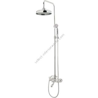 Bronces Mestre / Shower Sets / Bath shower set with column and porcelain handles 035018.MC0.50