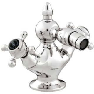 Bronces Mestre / Bidet Fittings / One hole bidet mixer with black porcelain 035021.N00.50