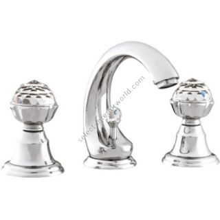 Bronces Mestre / Washbasin Fittings / Three holes basin set with Swarovski crystal 036201.000.50