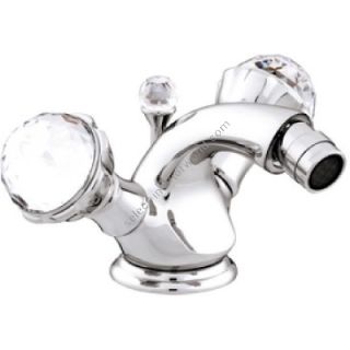 Bronces Mestre / Bidet Fittings / One hole bidet mixer with Swarovski crystal 036225.000.50