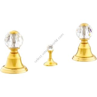 Bronces Mestre / Bidet Fittings / Three holes bidet set with Swarovski crystal 037122.000.00